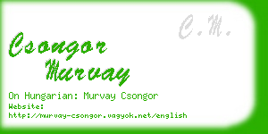 csongor murvay business card